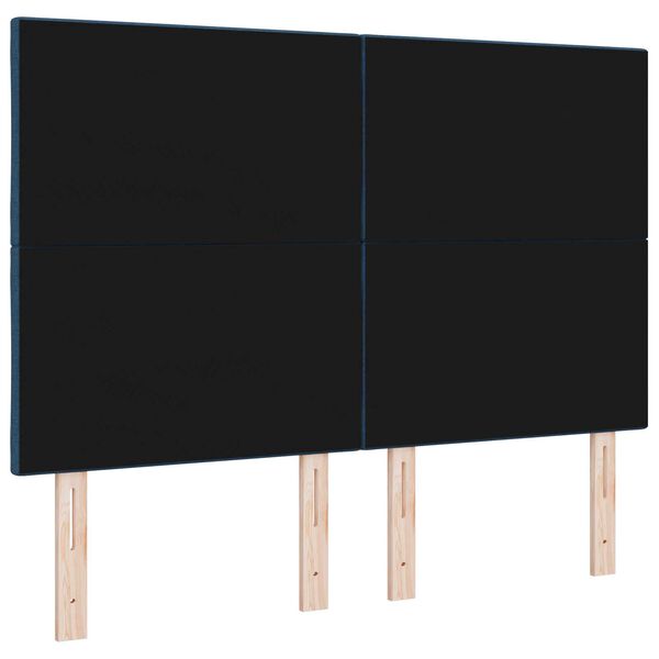 vidaXL LED Κεφαλάρι Διαμαντιού Μπλε 144 εκ Ύφασμα