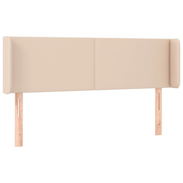 vidaXL Κεφαλάρι με Πτερύγια Καπουτσίνο 147x16x78/88εκ. Συνθετικό Δέρμα