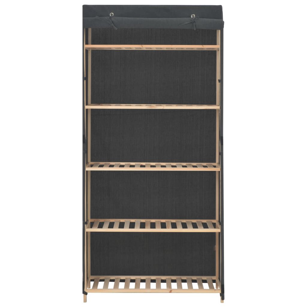 vidaXL Ντουλάπα Γκρι 79 x 40 x 170 εκ. Υφασμάτινη