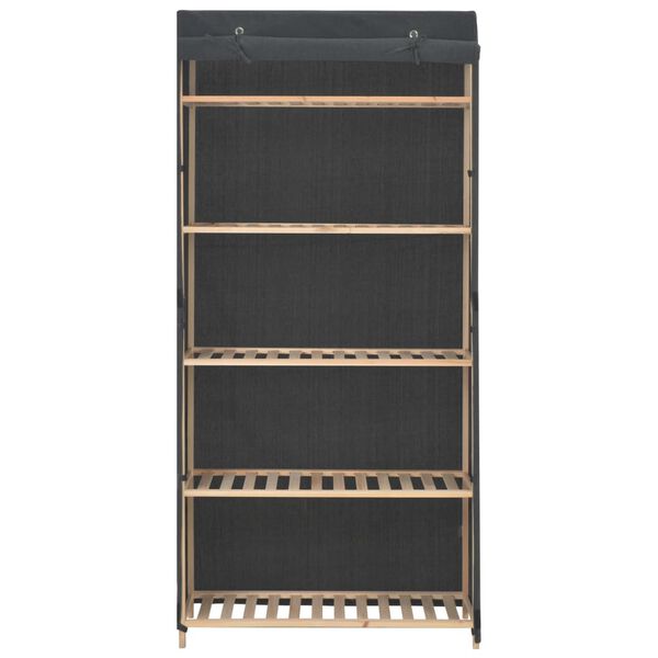 vidaXL Ντουλάπα Γκρι 79 x 40 x 170 εκ. Υφασμάτινη