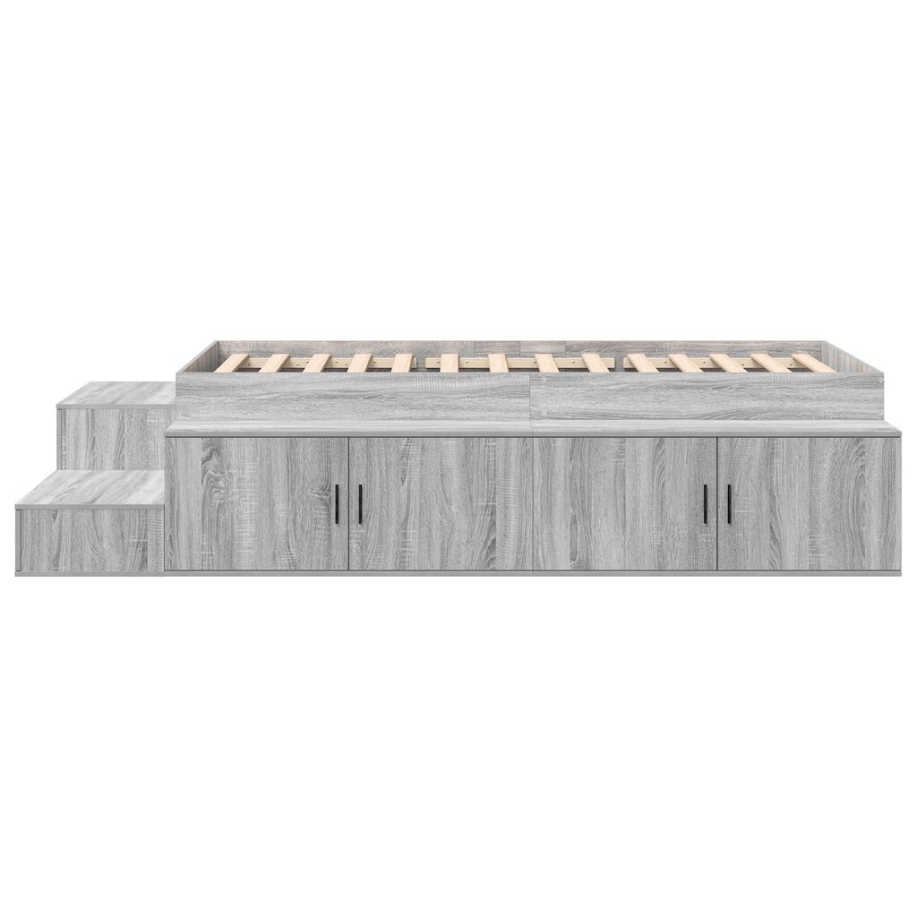 vidaXL Κρεβάτι Αποθήκευσης Γκρι Sonoma 75x190 εκ.