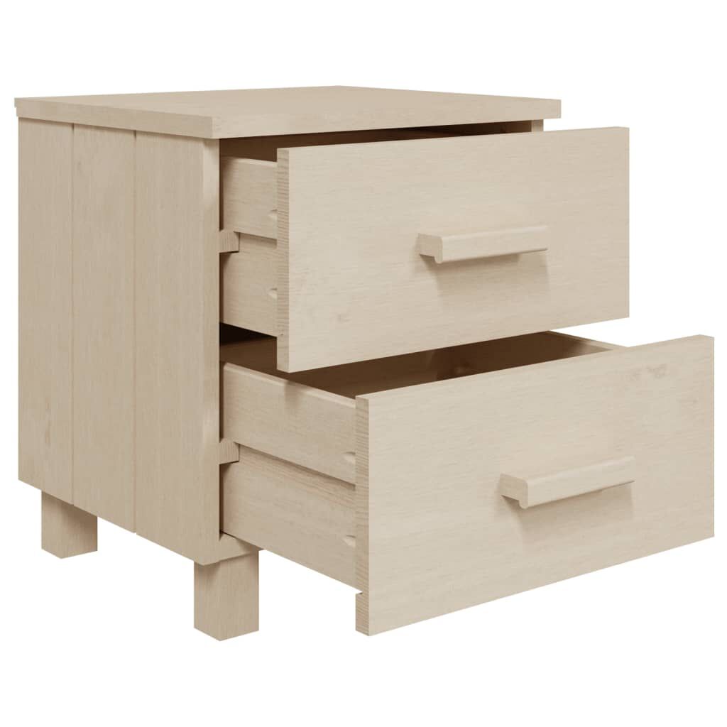 vidaXL Κομοδίνο HAMAR Καφέ Μελί 40 x 35 x 44,5 εκ. Μασίφ Ξύλο Πεύκου