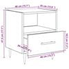 vidaXL Κομοδίνο με συρτάρι Μαύρο 40 x 35 x 47.5 εκ Επεξεργασμένο ξύλο
