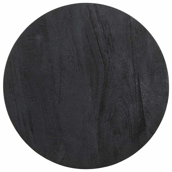 vidaXL Τραπεζάκι Μαύρο Ø40x40 cm από μασίφ ξύλο Mango