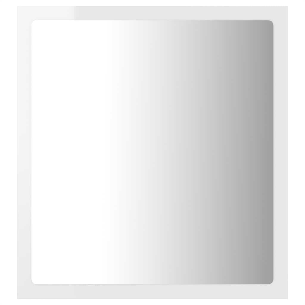 vidaXL Καθρέφτης Μπάνιου με LED Γυαλ. Λευκό 40x8,5x37 εκ. Ακρυλικός