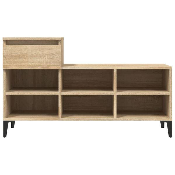vidaXL Παπουτσοθήκη Sonoma Δρυς 102x36x60 εκ. από Επεξεργασμένο Ξύλο
