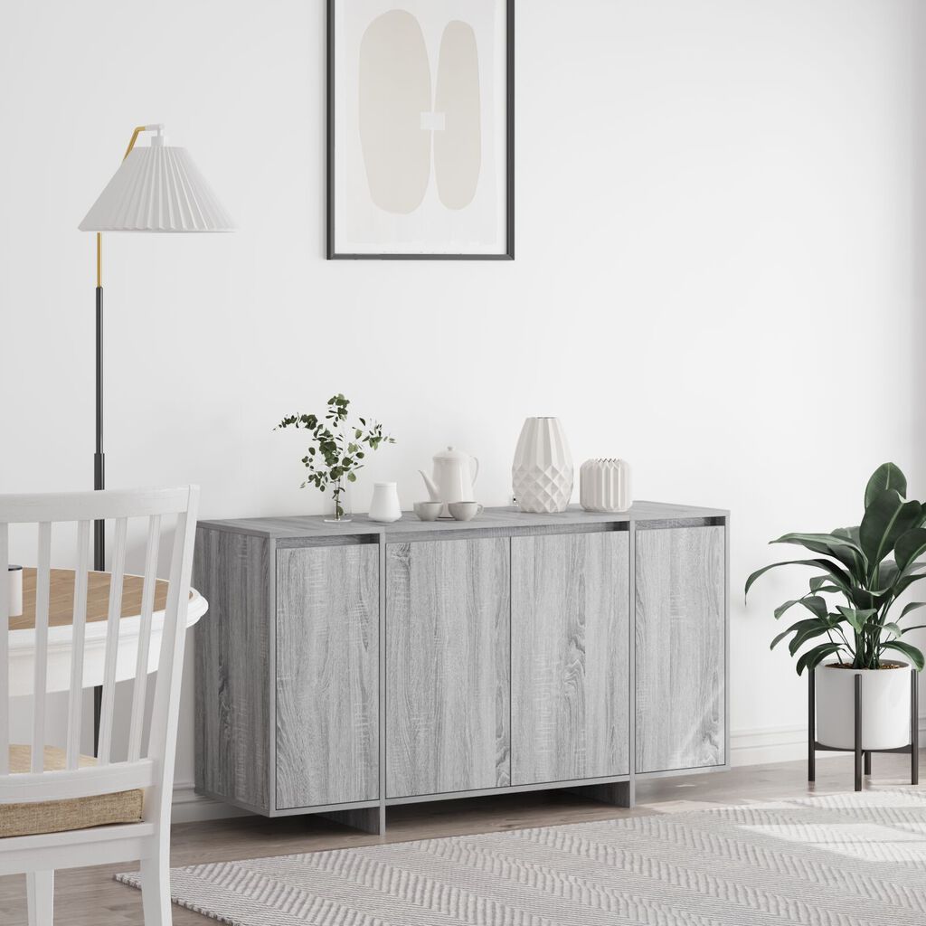vidaXL Πλαϊνό γραφείο Γκρι sonoma 135 x 41 x 69 cm Επεξεργασμένο ξύλο