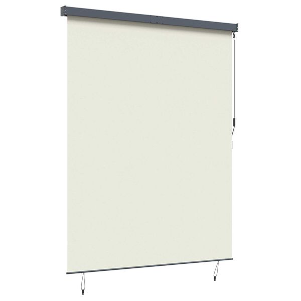 vidaXL Εξωτερικό ρολό Ριγέ Ρυθμιζόμενος Κρεμ 220 x 250 cm ύφασμα