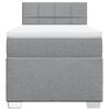 vidaXL Κρεβάτι Boxspring με Στρώμα Ανοιχτό Γκρι 80x200 εκ. Υφασμάτινο