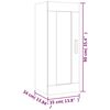 vidaXL Ντουλάπι Τοίχου Καπνιστή Δρυς 35x34x90 εκ. Επεξεργασμένο Ξύλο