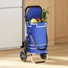 vidaXL Καρότσι Αγορών Μπλε 36.5 x 46.5 x 100.5 εκ Ύφασμα Oxford