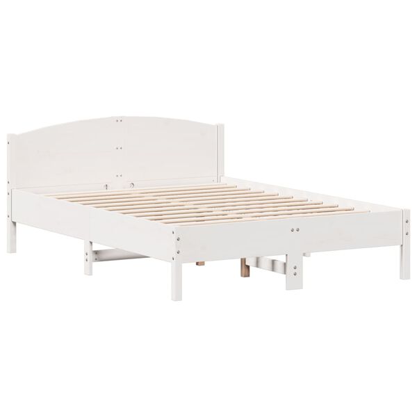 vidaXL Κρεβάτι Βιβλιοθήκη Χωρίς Στρώμα 160x200 εκ Μασίφ Ξύλο Πεύκου