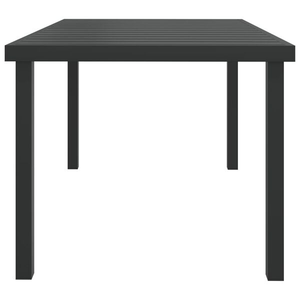 vidaXL Τραπέζι Κήπου Μαύρο 140 x 90 x 74 εκ. από Αλουμίνιο και WPC