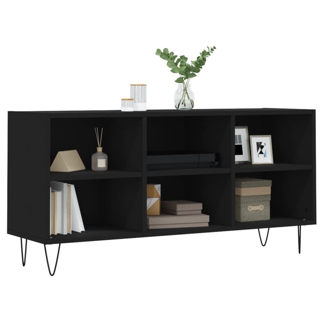 vidaXL Έπιπλο Τηλεόρασης Μαύρο 103,5x30x50 εκ. από Επεξεργασμένο Ξύλο