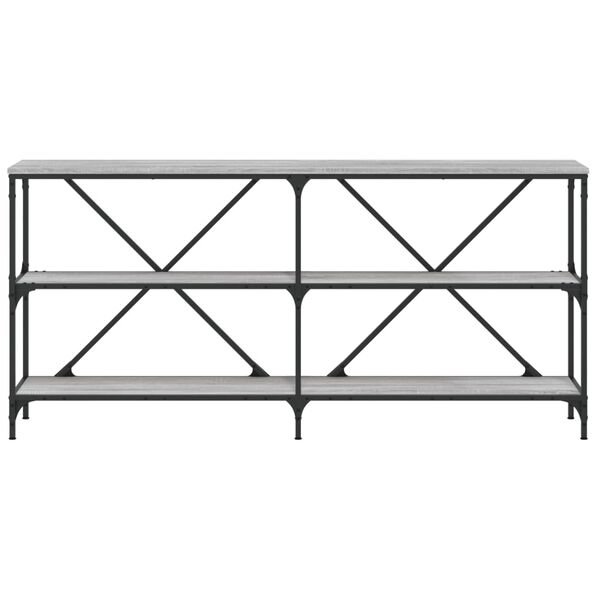 vidaXL Τραπέζι Κονσόλα Γκρι Sonoma 160x30x75 εκ. Επεξ. Ξύλο/Σίδηρος