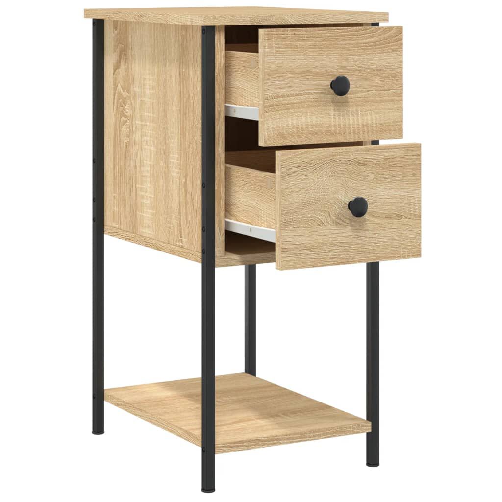 vidaXL Κομοδίνο Sonoma Δρυς 32 x 42 x 70 εκ. από Επεξεργασμένο Ξύλο