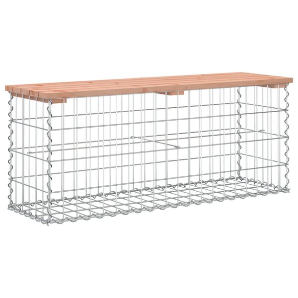 vidaXL Πάγκος Κήπου Συρματοκιβώτιο 103x31,5x42 εκ. Μασίφ Ψευδοτσούγκα