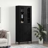 vidaXL Highboard 2 pcs Μαύρη δρυς 69.5 x 34 x 180 εκ.