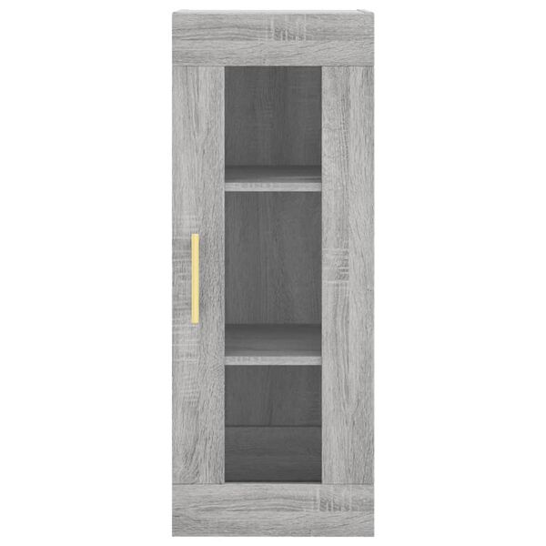vidaXL Μπουφές Sonoma Γκρι 34,5 x 34 x 180 εκ. από Επεξεργασμένο Ξύλο