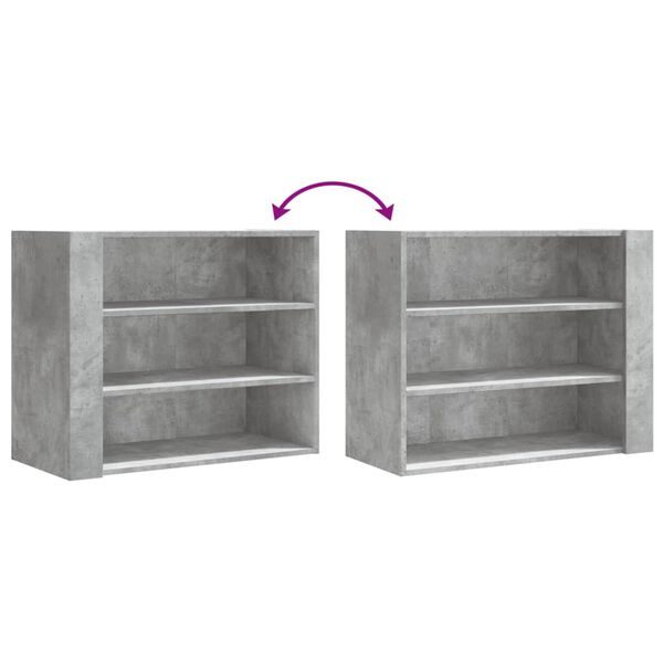 vidaXL Ντουλάπι Τοίχου Γκρι Σκυρ. 75x35x60 εκ. Επεξεργασμένο Ξύλο