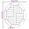vidaXL Επιφάνεια Τραπεζιού Στρογγυλή 2,5 εκ. 40 εκ. Μασίφ Ξύλο Teak