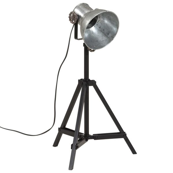 vidaXL Φωτιστικό Δαπέδου 25 W Vintage Ασημί 15x15x55 εκ. Ε27