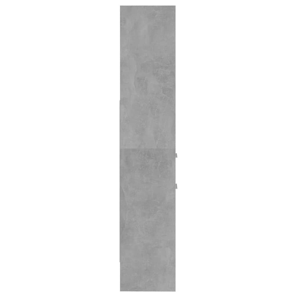 vidaXL Βιβλιοθήκη Γκρι Σκυροδέματος 40 x 35 x 180 εκ. από Επεξ. Ξύλο