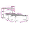 vidaXL Σκελετός Κρεβατιού Χωρίς Στρώμα 75x190 εκ Μασίφ Ξύλο Πεύκου