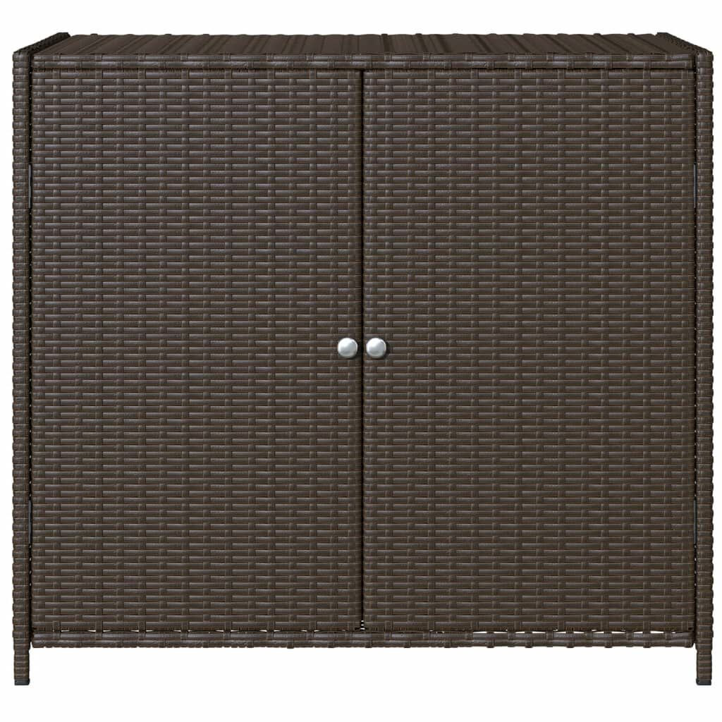 vidaXL Ντουλάπι Αποθήκευσης Κήπου Καφέ 83x45x76 εκ. Συνθετικό Ρατάν