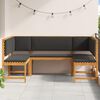 vidaXL Σετ Παγκάκι Κήπου 5 pcs Καφέ Μασίφ ξύλο ακακίας