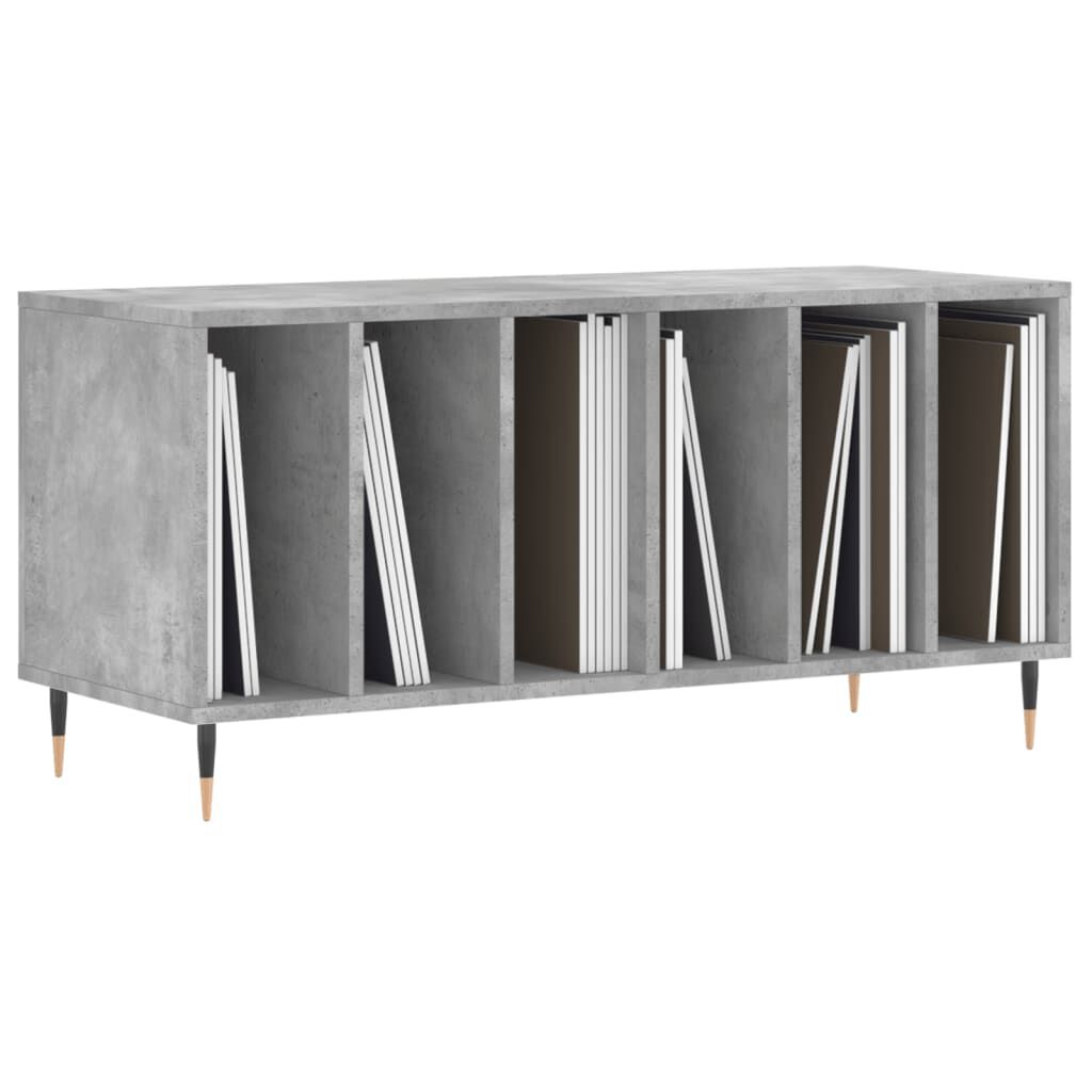 vidaXL Έπιπλο Δίσκων Γκρι Σκυροδέματος 100x38x48 εκ Επεξεργασμένο Ξύλο