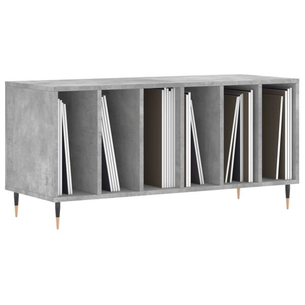 vidaXL Έπιπλο Δίσκων Γκρι Σκυροδέματος 100x38x48 εκ Επεξεργασμένο Ξύλο