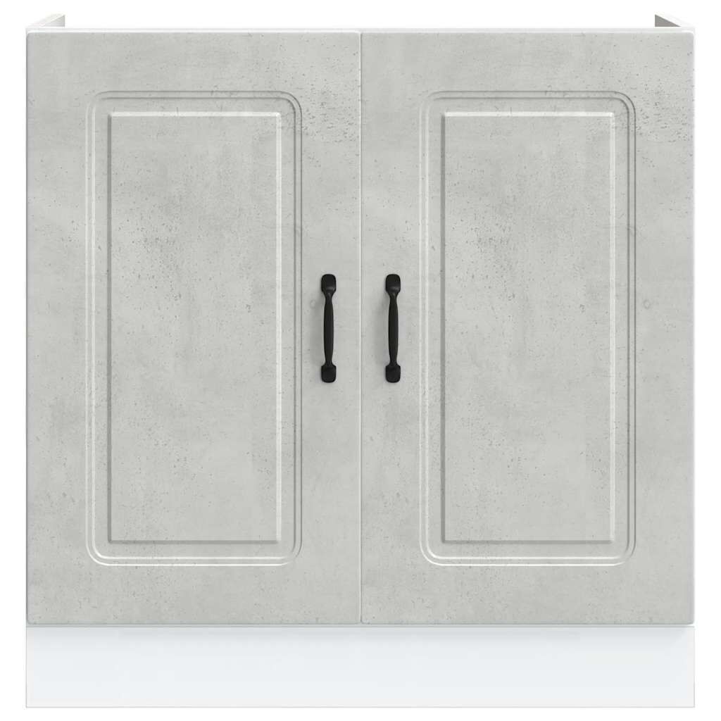 vidaXL Ντουλάπι βάσης νεροχύτη Kalmar Γκρι Sonoma 80x46x81,5 εκ.