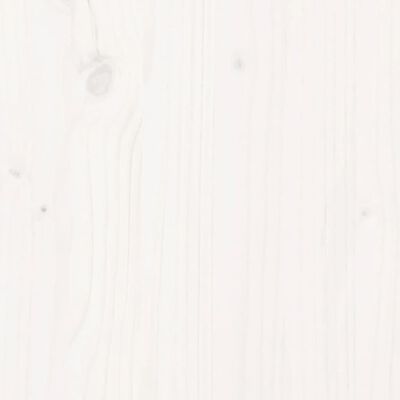 vidaXL Υποπόδιο Κήπου Λευκό 62x63,5x53,5 εκ. από Μασίφ Ξύλο Πεύκου