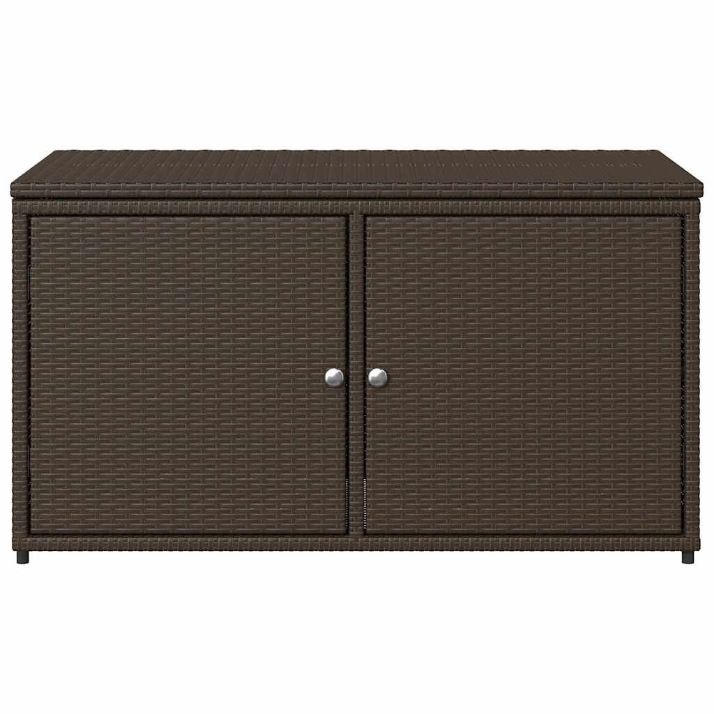 vidaXL Ντουλάπι Αποθήκευσης Κήπου Καφέ 110x55x60,5 εκ. Συνθετικό Ρατάν