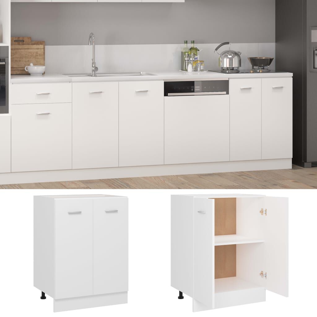 vidaXL Ντουλάπι Δαπέδου Lyon Λευκό 60x46x81,5 εκ. Επεξ. Ξύλο
