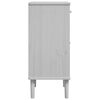 vidaXL Κομοδίνο SENJA Λευκό Όψη Ρατάν 40x35x80εκ από Μασίφ Ξύλο Πεύκου