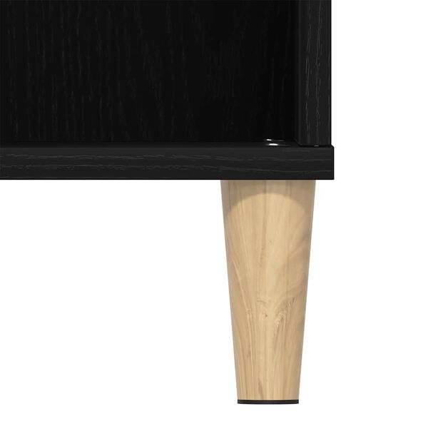 vidaXL Ντουλάπι Νιπτήρα Μαύρο Δρυς 80x33x60 εκ. από Τεχνητό Ξύλο