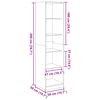 vidaXL Ντουλάπα Γκρι Sonoma 50x50x200 εκ. από Επεξεργασμένο Ξύλο