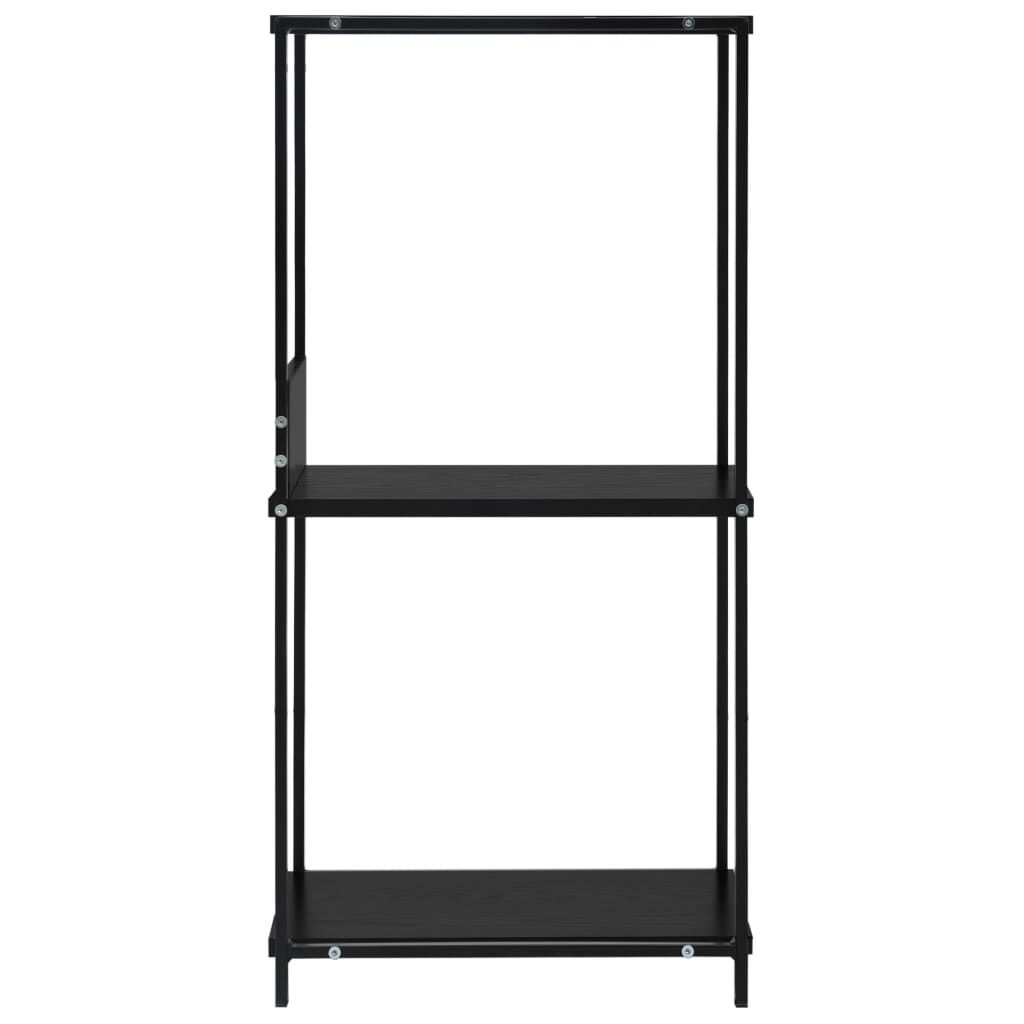vidaXL Ραφιέρα Ίσια Μικρή Μαύρη 33,5x39,6x79,7 εκ. Επεξ. Ξύλο