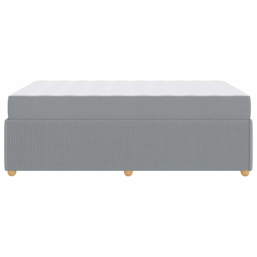 vidaXL Σκελετός Κρεβατιού Άλλο Ανοιχτό γκρι 120 x 190 cm ύφασμα