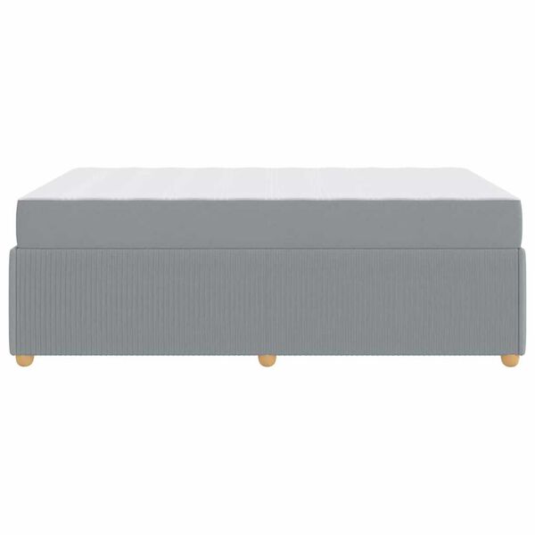 vidaXL Σκελετός Κρεβατιού Άλλο Ανοιχτό γκρι 120 x 190 cm ύφασμα