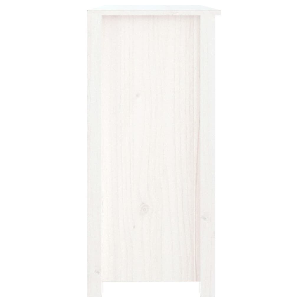 vidaXL Ντουλάπι Λευκό 100 x 35 x 74 εκ. από Μασίφ Ξύλο Πεύκου