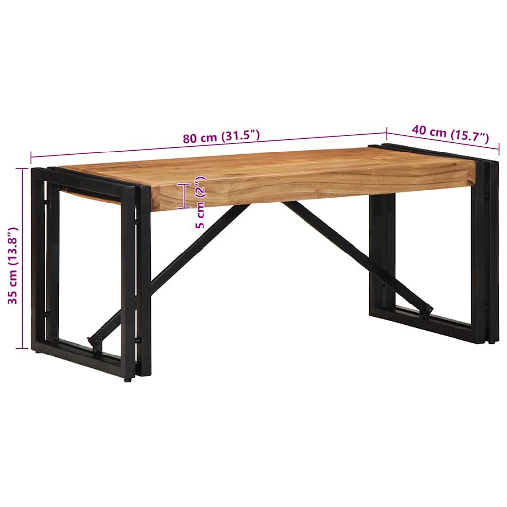 vidaXL Τραπεζάκι σαλονιού 80x40x35 cm μασίφ ξύλο ακακίας