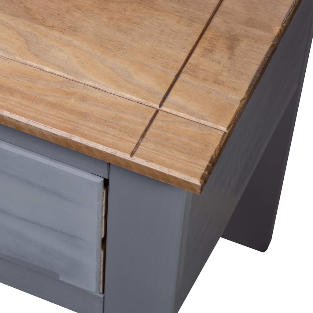 vidaXL Κομοδίνο Γκρι 46x40x57 εκ. από Ξύλο Πεύκου Σειρά Panama