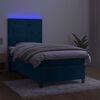 vidaXL &Kappa;&rho;&epsilon;&beta;ά&tau;&iota; Boxspring &mu;&epsilon; &Sigma;&tau;&rho;ώ&mu;&alpha; & LED &Sigma;&kappa;. &Mu;&pi;&lambda;&epsilon; 80x200 &epsilon;&kappa;. &Beta;&epsilon;&lambda;&omicron;ύ&delta;&iota;&nu;&omicron;