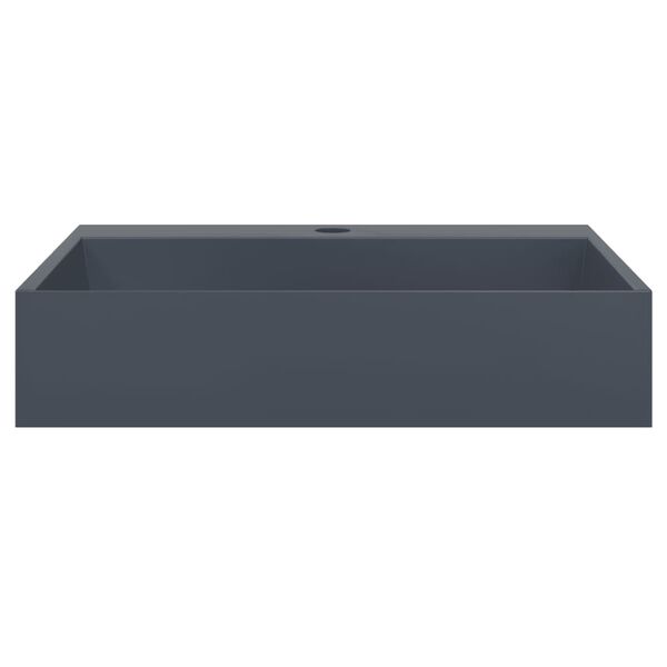vidaXL Νιπτήρας Ανθρακί 50x38x11 εκ. Συνθετικός από Τεχνητό Μάρμαρο