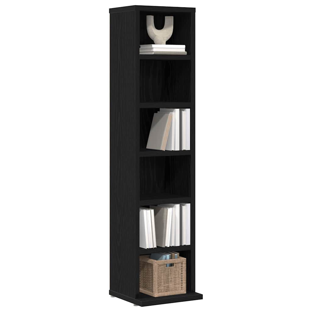 ντουλάπι CD vidaXL Μαύρη δρυς 21x20x88 cm Κατασκευασμένο ξύλο