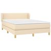 vidaXL &Kappa;&rho;&epsilon;&beta;ά&tau;&iota; Boxspring &mu;&epsilon; &Sigma;&tau;&rho;ώ&mu;&alpha; &Kappa;&rho;&epsilon;&mu; 140x190 &epsilon;&kappa;. &Upsilon;&phi;&alpha;&sigma;&mu;ά&tau;&iota;&nu;&omicron;
