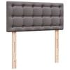 vidaXL Οθωμανικό κρεβάτι με στρώμα Γκρι 90x200cm Faux Leather